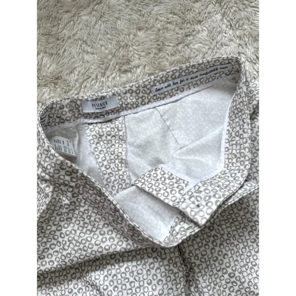 Peserico Slim Cut Tailored Straight Leg Casual Pants Stretch Twill Cropped White - Picture 10 of 10